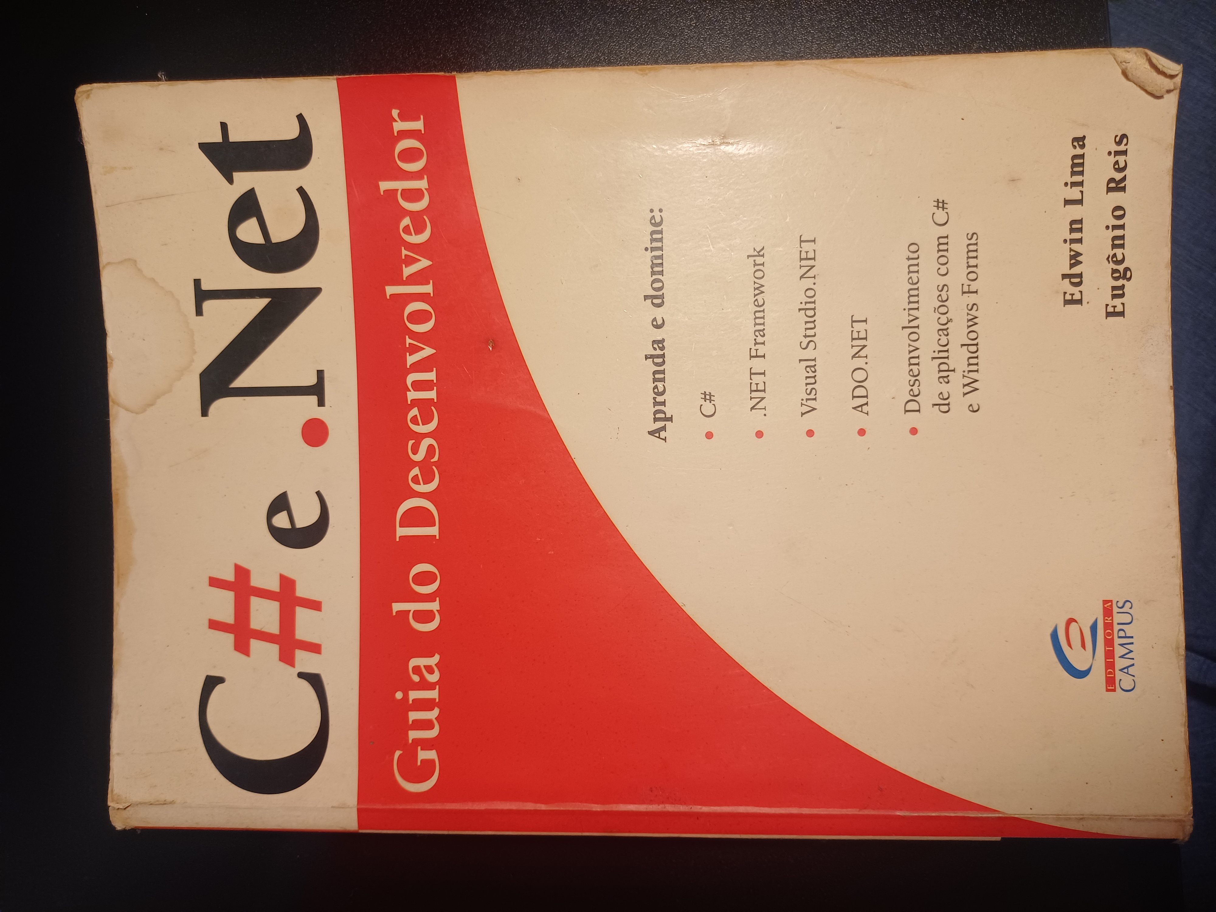 Capa frontal do livro C# e .NET guia do desenvolvedor